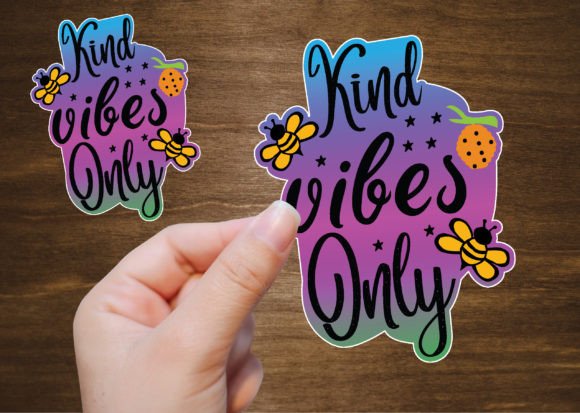 Reviewing Kind Vibes Only Gradient Sticker for Embroidery